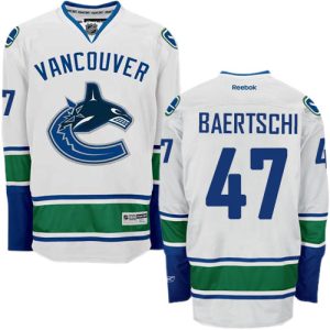 Herren Vancouver Canucks Eishockey Trikot Sven Baertschi #47 Reebok Weiß Auswärts